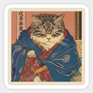 Edo cat Sticker